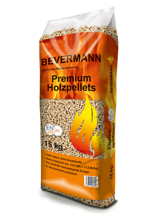Bevermann Premium Holzpellets – 6 mm (ENplus A1 Qualität) / Palette